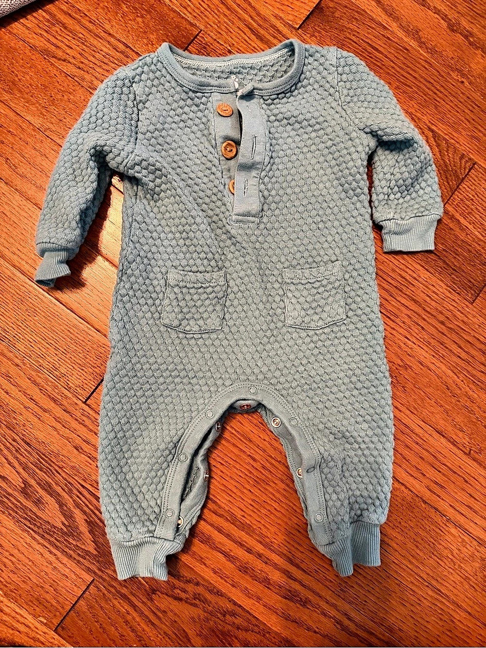 Gray Knit Footie